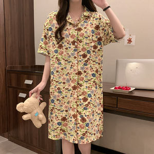 Vestidos <span class=keywords><strong>de</strong></span> <span class=keywords><strong>noche</strong></span> <span class=keywords><strong>de</strong></span> ocio populares para mujer Sujetador acolchado <span class=keywords><strong>de</strong></span> verano Pijamas Cardigan Ropa <span class=keywords><strong>de</strong></span> dormir para mujer Bata - Product Image 4