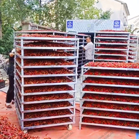 Elektrische warmtepompdroger voor nootmuskaat, kruidnagels, rode chilipepers en zwarte peper.