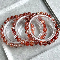 Offre Spéciale – Bracelets Tendance en Quartz Hématoïde Naturel de Qualité Supérieure, Pierre de Guérison, Cristal Rouge Rare Poli