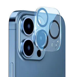 واقي شاشة ثلاثي الأبعاد 3D لكاميرا الهاتف مضاد للخدش مصنوع من الزجاج المقوى لهواتف آيفون 14 15 برو ماكس 13 12 11