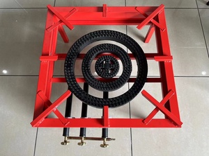 Fornello <span class=keywords><strong>a</strong></span> Gas Commerciale <span class=keywords><strong>a</strong></span> 3 Fuochi, Bruciatore Singolo in Ghisa Pesante, Gambe Corte <span class=keywords><strong>a</strong></span> <span class=keywords><strong>Tubo</strong></span> Quadrato, Fornello <span class=keywords><strong>a</strong></span> Gas per Zuppe - Product Image 2