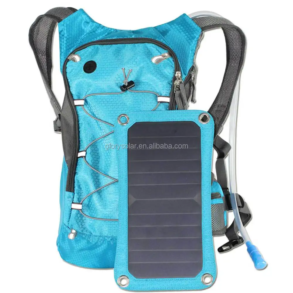 Glory Solar escursionismo impermeabile equitazione ciclismo uso borsa solare impermeabile pannello solare esterno zaino solare per fotocamera del telefono