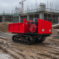 Mini-dumper sur chenilles de 1,5 tonne, transporteur à chenilles en caoutchouc, petit camion-benne sur chenilles pour la ferme et la montagne