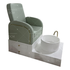 Muebles de salón de uñas Silla de pedicura verde Estación de pedicura y uñas Estación de pedicura portátil con fregadero - Product Image 6