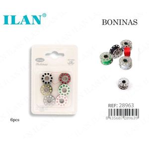 Bobine Metalliche Ilan 6 Pezzi con Filo per Macchina da Cucire - Product Image 3