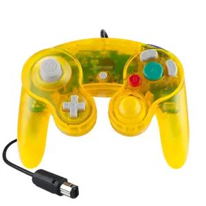 Oyun konsolu Joystick Gamepad şeffaf kabuk xbox gamecube oyunları konsolu için sarı