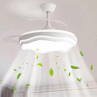 Moderner Stil Metall Unsichtbarer Deckenventilator mit Licht DC-Motor Geräuscharm Dimmbare LED Fernbedienung 2 Jahre Garantie Modernes Design