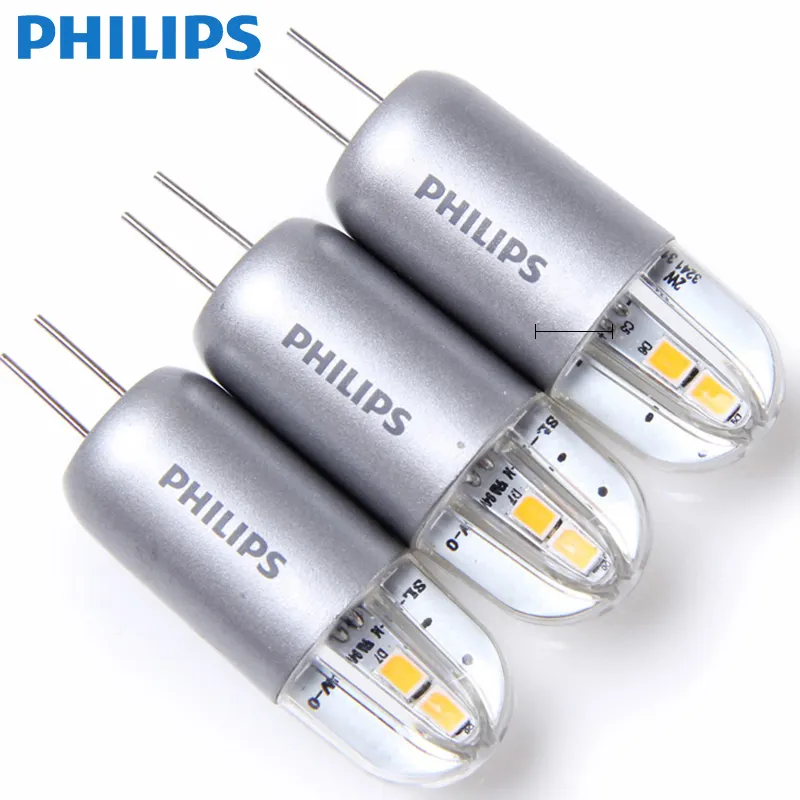 Philips-Cuentas de lámpara led G4, lámpara de cristal de 12V, pin de cuentas para interior, 0,9 W, 1,2 W, 2W, Bombilla de ahorro de energía G9 220V
