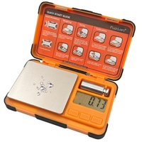 Báscula Digital de Alta Precisión, Mini Báscula Electrónica de Acero Inoxidable Dorado con Pantalla LCD, Báscula Digital de 0.01g para Joyería y Diamantes