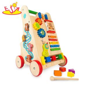 Yeni satış okul öncesi ahşap ilk adımlar bebek yürüteci için itme W16E146 - Product Image 4