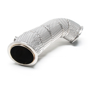 Pour <span class=keywords><strong>BMW</strong></span> M5 F90 M8 F91 F92 F93 S63 4.4TT Modèles Compétition Ich 2018+ – Échappement Downpipe Fatboy Racing Avec Bouclier Thermique - Product Image 3