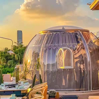 Maison à bulles gonflable rose Igloo en plastique chinois jardin extérieur maison à bulles Transparent pour restaurants maisons à bulles
