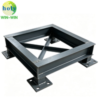 Support de machine soudé en acier au carbone robuste sur mesure, base de support pour équipement de soudage en acier, fabrication de tôlerie