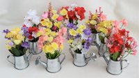 Arrosoir pot de fleur ruban mini fer galvanisé jouet bureau décoratif