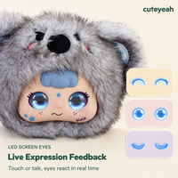 Mini Aimmy Mignonne Peluche Koala Grise Douce, Compagnon Parlant avec Chat Vocal IA, Soutien Émotionnel, Cadeau de Bureau, Éducatif Montessori