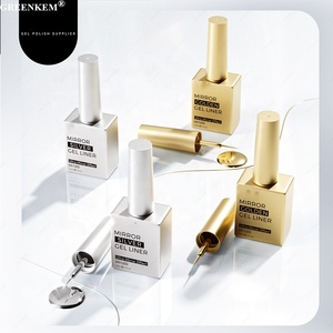 Paquete de 2 Geles Metálicos para <span class=keywords><strong>Uñas</strong></span> con Efecto Espejo, Delineador Profesional con Efecto de Hilo Dorado y Plateado - Product Image 5