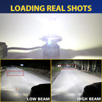 Lampe frontale haute puissance led h4 100W 20000LM, phares de voiture led phare 100% étanche spot beam systèmes d'éclairage automatique