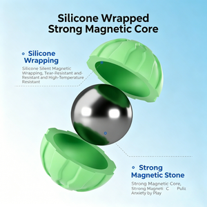 <span class=keywords><strong>Bola</strong></span> Magnética de Silicona para Dedos, un Juguete Relajante e Inteligente para Aliviar la Ansiedad de los Trabajadores de Oficina - Product Image 5