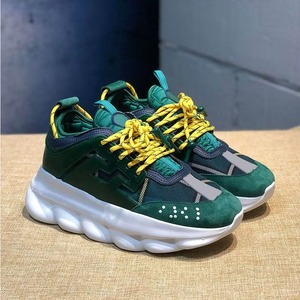 รองเท้าผ้าใบหนังรุ่นใหม่ปี 2026 แบบผูกเชือก สไตล์ Dad Sneakers พื้นแบบ Wave Bubble ยกสูง ดีไซน์ทันสมัย เหมาะสำหรับใส่เดินเล่นหรือเล่นกีฬา สำหรับผู้ชาย - Product Image 5