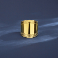 SP-LAM Frau Gold Design weiblich leer Schmuck 18K Edelstahl Dame Hochzeit Verlobung Luxus Band lange Fingerring