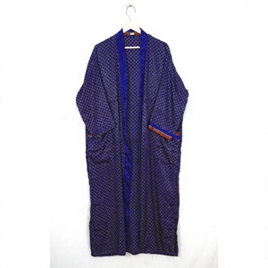 Robe de nuit en soie pour femmes, kimono, longueur genoux, manches longues, imprimé floral, fermeture à cordon, vêtements de nuit sexy, été, hiver - Product Image 1
