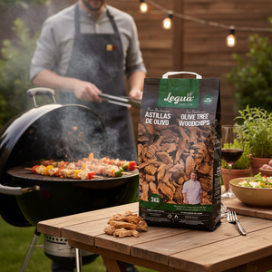 LEGUA español de alta calidad Madera dura olivo madera divide bolsa de 3kg para cocinar y fumar en su barbacoa rápido y limpio - Product Image 2