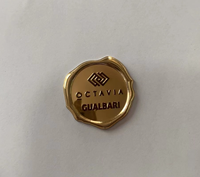 Étiquette personnalisée en aluminium 3D doré avec logo, sceau de cire auto-adhésif, badge sérigraphié, étiquette suspendue pour flacon de parfum, autocollant pour pot de bougie