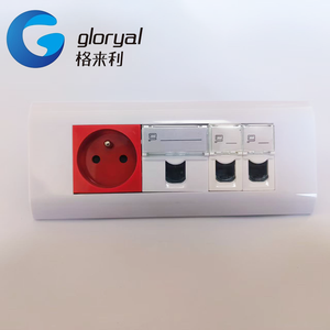 6 갱 또는 <span class=keywords><strong>3</strong></span> 갱 프랑스식 레그랑 잭 또는 소켓용 긴 사각형 프랑스식 페이스 플레이트 - Product Image 1