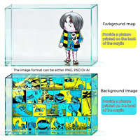 Support de présentation en acrylique, support pour photos souvenirs, image numérique holographique, époxy transparent, promotionnel, vente en gros, personnalisé