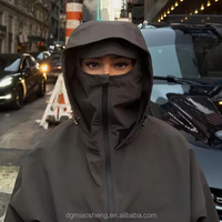 Vestes pour hommes, veste coupe-vent imperméable personnalisée à fermeture éclair pour hommes, manteau pull-over, veste de protection extérieure, veste coupe-vent en nylon de type ninja