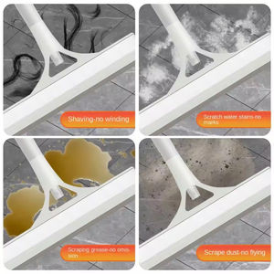 Cepillo de limpieza con mango de plástico y cerdas de silicona ecológicas para espejos de baño y limpiadores de vidrio, venta al por mayor de fábrica - Product Image 2