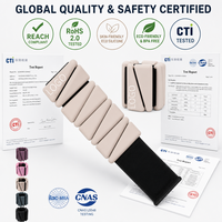 Lestes de poignet ajustables rectangulaires compacts et lisses en silicone avec bloc de fer et fermeture auto-agrippante 0,5 LB 1 LB 2 LB Unisexe pour le fitness quotidien