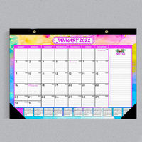 Bloc rappel calendrier affirmation couvre conceptions calendriers promotionnels de bobine avec calendrier de bureau d'art d'impression quotidienne islamique