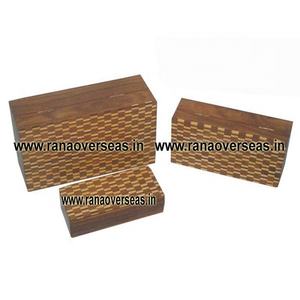 Boîte de rangement de bibelots décoratifs, boîte de rangement de bijoux-marron et doré pour filles et femmes - Product Image 1