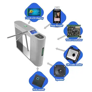 Driepootpoort Met Kaartjessysteem Voor Pretpark Tourniquet Tourniquet Tourstile Met Qr Code Toegangscontrole