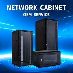 Armoire de réseau télécom extérieure HJ IP55 19 pouces avec système de refroidissement, distribution d'alimentation et compartiment pour batteries pour station de base - Product Image 1