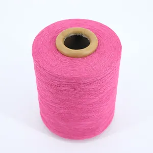 China suppliers 8 ply all color recycle polyester spun blended yarn for knitting