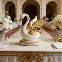 Ornements d'intérieur élégants pour la maison, artisanat en résine, statue personnalisée, figurine, décoration de mariage, cygne romantique