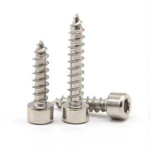 Vis autotaraudeuses à tête cylindrique en acier allié, vis Allen à tête fraisée, nickelées/noires, vis autotaraudeuses à six pans creux internes - Product Image 4