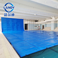 Couverture de piscine en mousse XPE bleue LANDY, imperméable et anti-UV, pour piscines enterrées