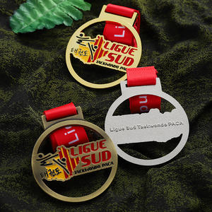 Médailles personnalisées émail 3D <span class=keywords><strong>en</strong></span> alliage de zinc découpé au laser métal Tae Kwon Do Taekwondo Médailles de karaté <span class=keywords><strong>en</strong></span> plaqué or/argent/bronze - Product Image 5