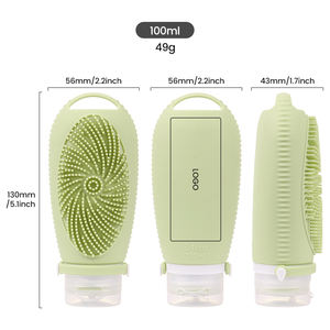 Portable Cosmetic Refillable Silicone Squeeze Shampoo Bottle Travel Kit Silicone Packaging Lotion Bottle Travel <b>Set</b> for Toiletry - Product Image 6