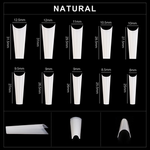500 faux ongles français ABS sans plis, couvrance totale, à presser, réutilisables, pour extension de manucure en salon - Product Image 4