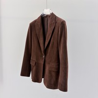Manteau en cuir classique pour femme à revers cranté, coupe décontractée, en daim et peau de mouton, col en V profond, idéal pour les soirées