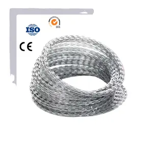 Wholesale Ss Double Razor Wire Barbed Wire Coil Razor Wire Roll Security Galvanized Razor Factory Sale