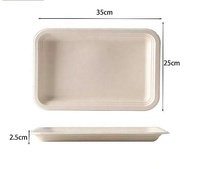 Plateau de cuisson jetable et compostable en fibre de bagasse de canne à sucre 14x10 pouces pour four