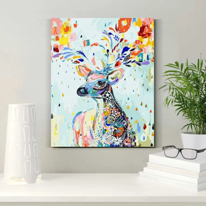 Immagine di cervo pastello casa JEIKAI dipinto a mano dipinto stampato ritratto pittura animale da numeri - Product Image 2