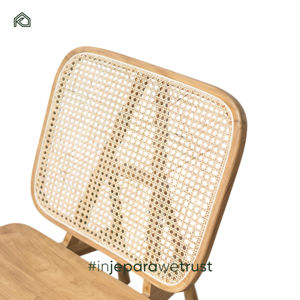 Kana Chaise Lounge <b>Chair</b> Teak Wood Frame Natural <b>Rattan</b> Eco-Friendly Modern Design for Villa Living Room <b>Dining</b> & Relaxation - Product Image 6