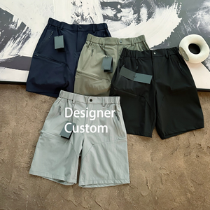 Shorts cargo en velours côtelé pour homme, design personnalisé, style hip-hop, multi-poches, fermeture à cordon, séchage rapide, décontracté, fonctionnel, pour la randonnée - Product Image 1