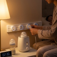 Sistema de Riel Eléctrico de Superficie de 60 cm con 3 Enchufes Universales y 1 Adaptador de Enchufe USB A+C